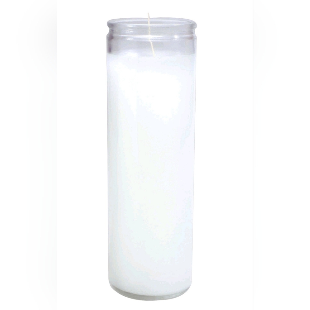 11oz Unscented Glass Jar Candle - White Set Of 5